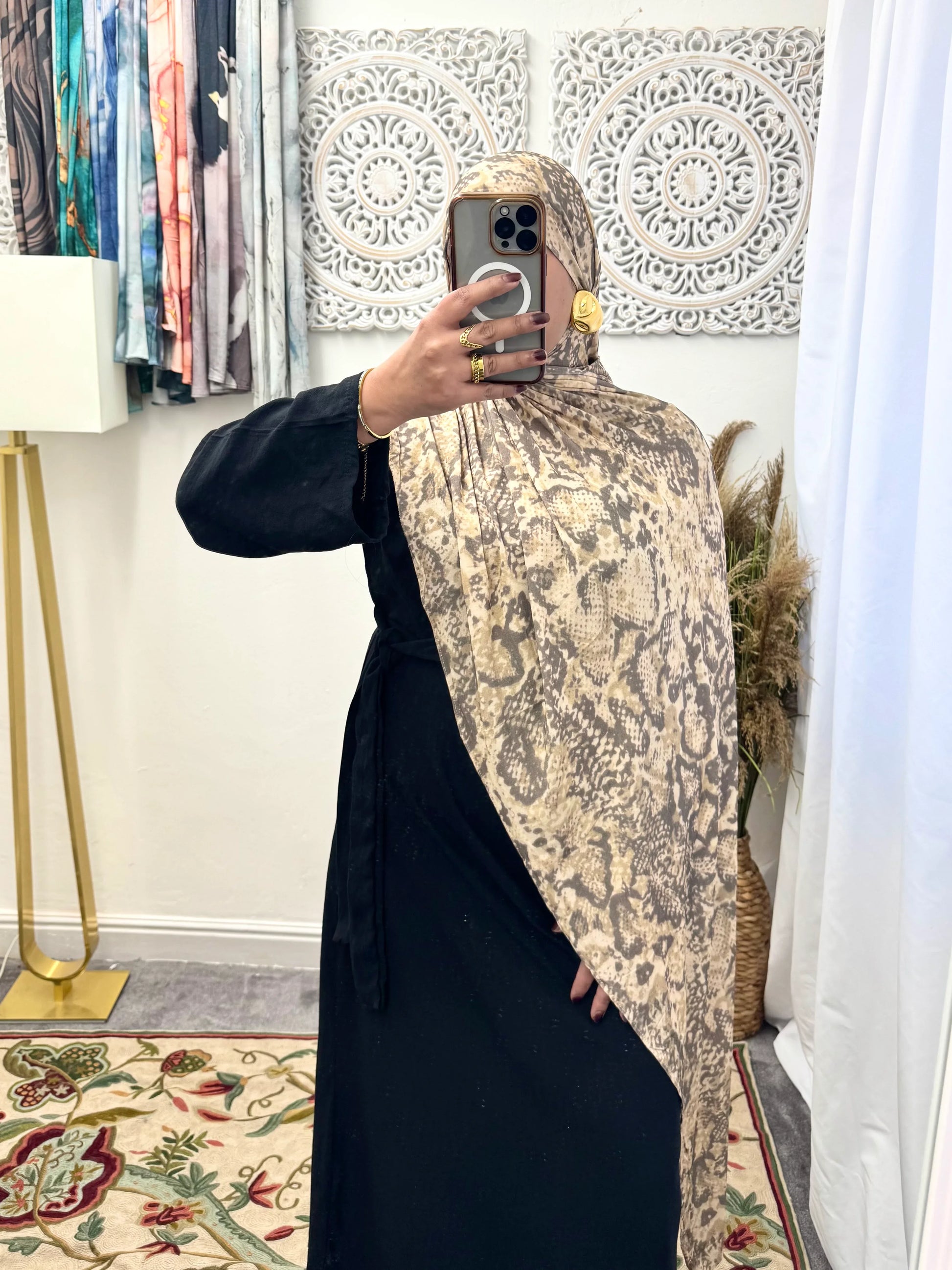 Premium Jersey Snake Carrington hijab - Hijab Junkie UK