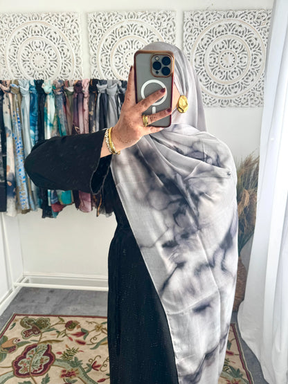 Water coloured Modal Printed Nura Hijab - Hijab Junkie UK