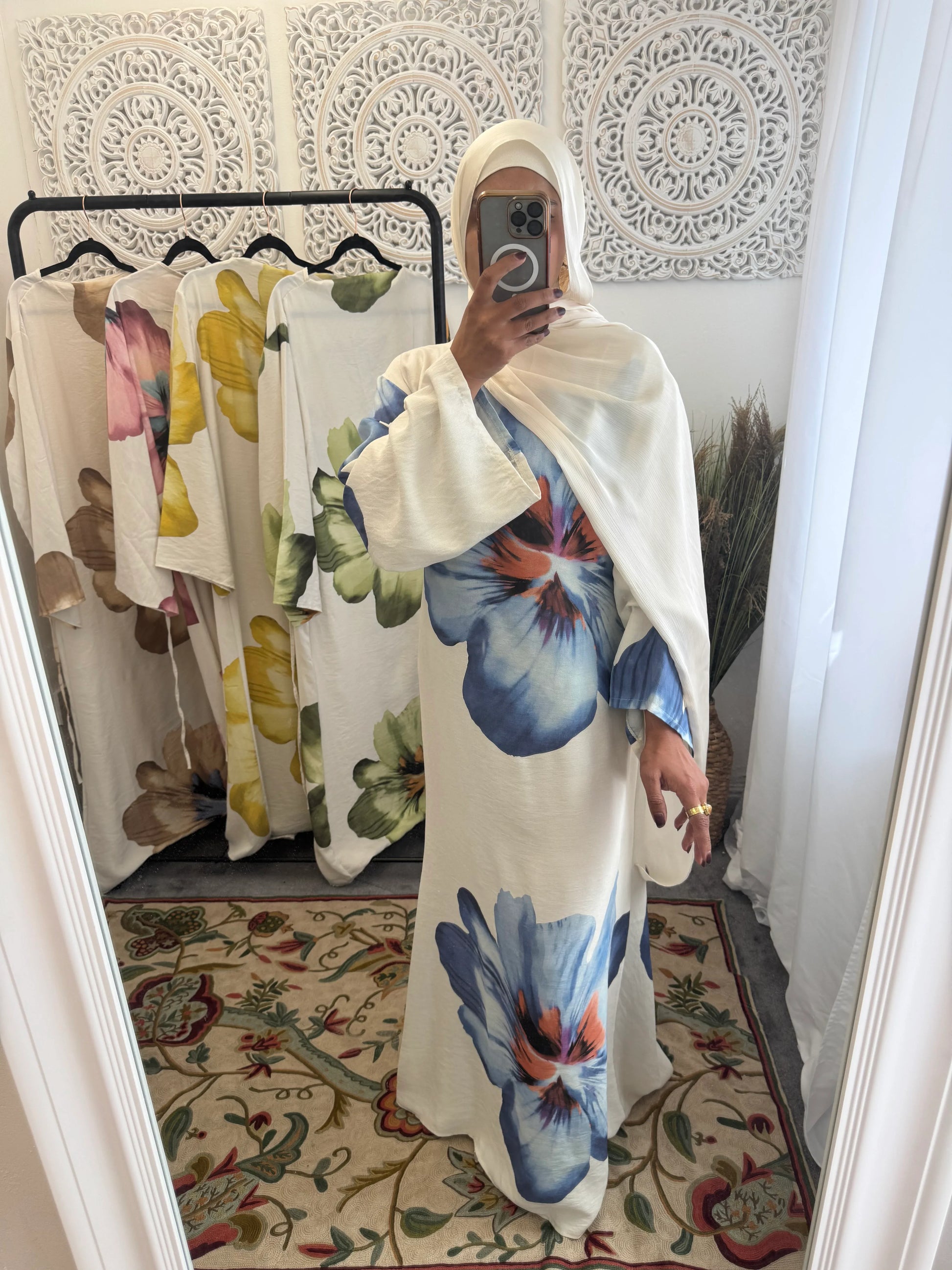 NEW Zahra Floral Free Size Summer Dresses - Hijab Junkie UK