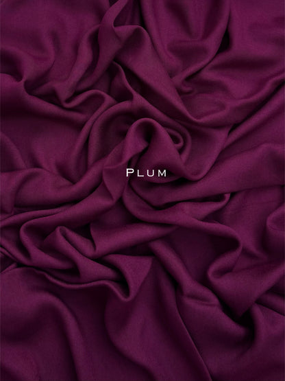 Premium Plain Modal Plum Hijab