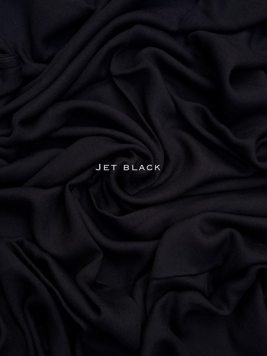 Premium Plain Modal Jet Black Hijab