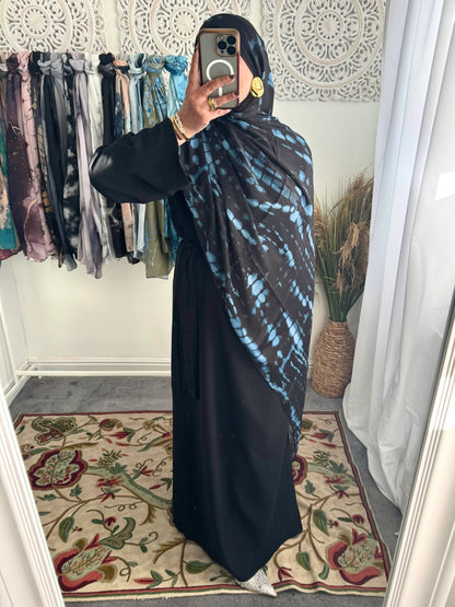 Water coloured Modal Printed Vortex Hijab - Hijab Junkie UK