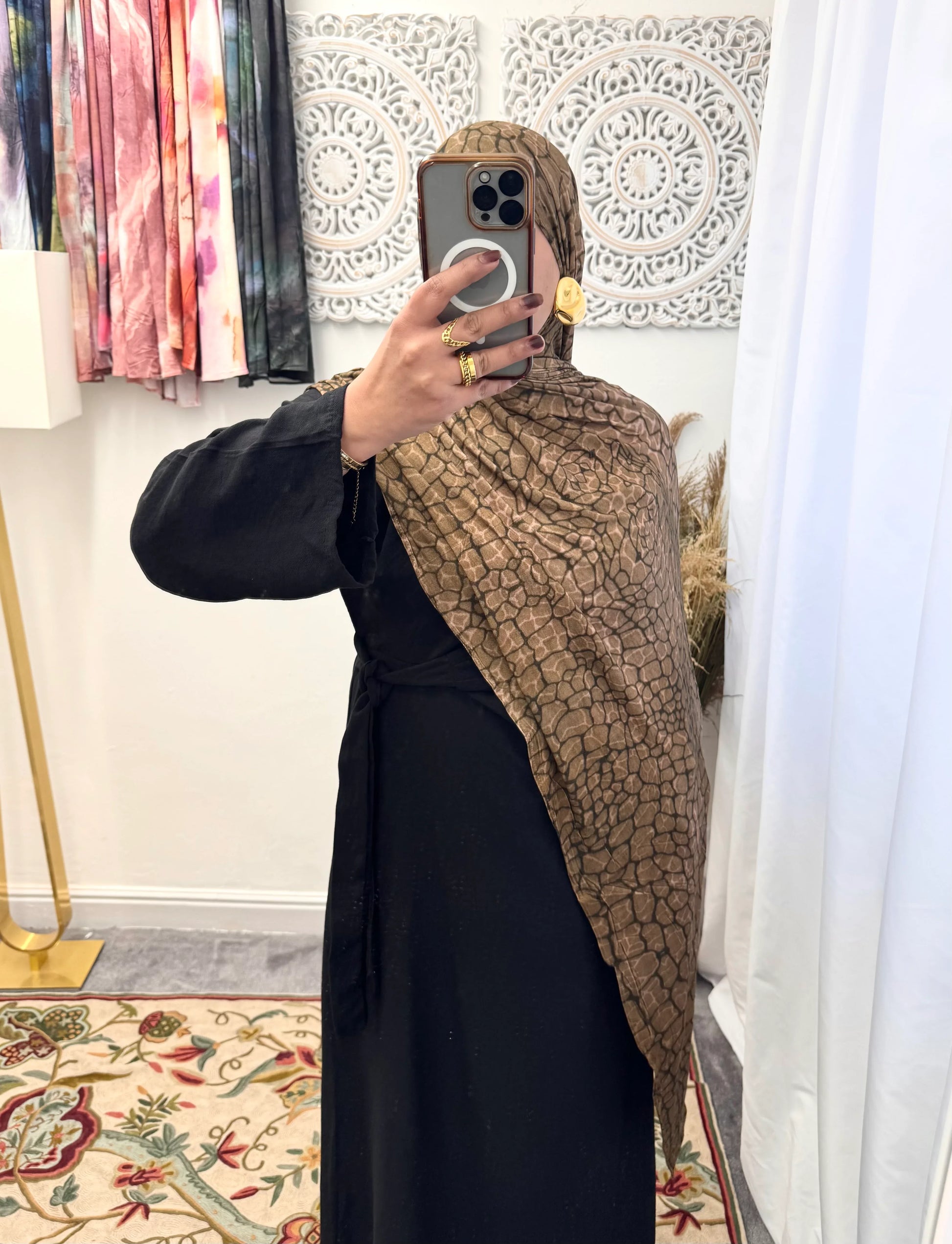 Premium Jersey Honeycomb hijab - Hijab Junkie UK