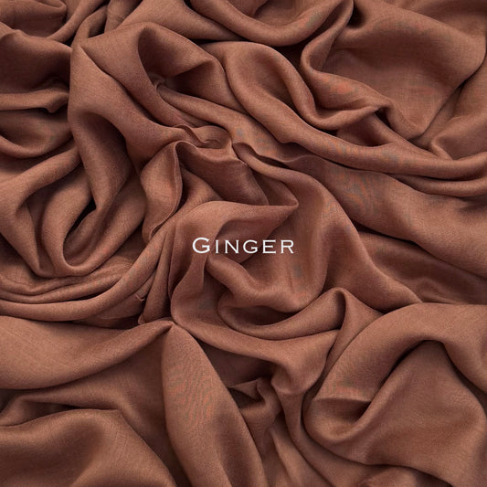 Original Modal plain stitched ginger maxi hijab