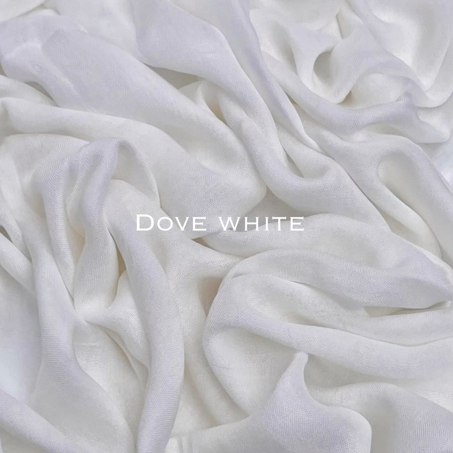 Original Modal plain stitched dove white maxi hijab