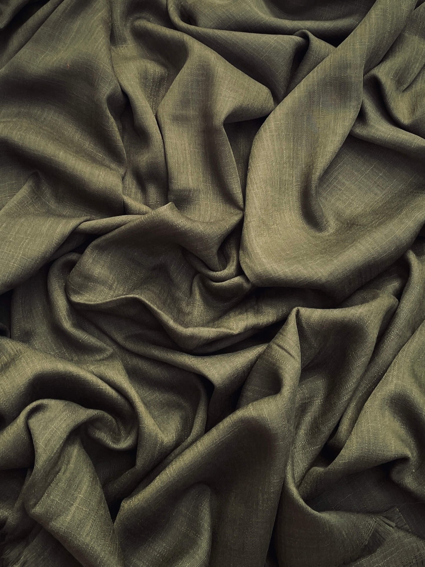 Maxi plain Turkish smooth khaki hijab