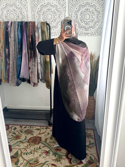 Water coloured Modal Printed earth mauve Hijab