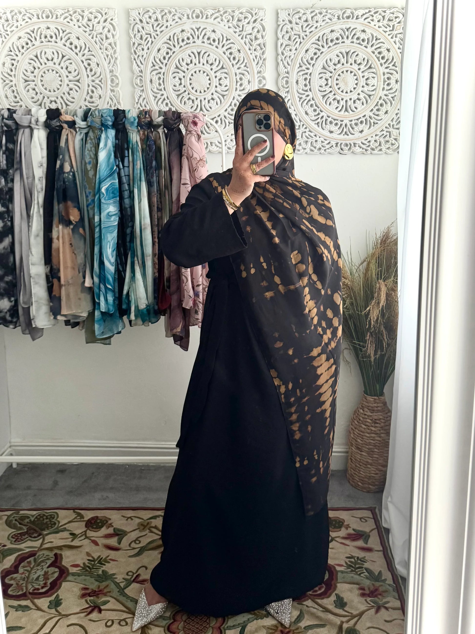 Water coloured Modal Printed Riyaah Hijab - Hijab Junkie UK