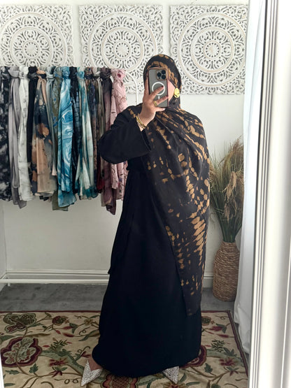 Water coloured Modal Printed Riyaah Hijab - Hijab Junkie UK