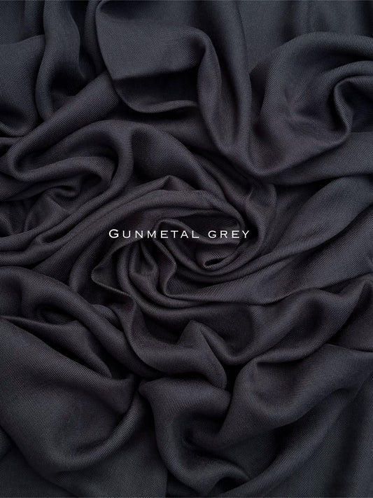 Premium Plain Modal Gunmetal Grey Hijab