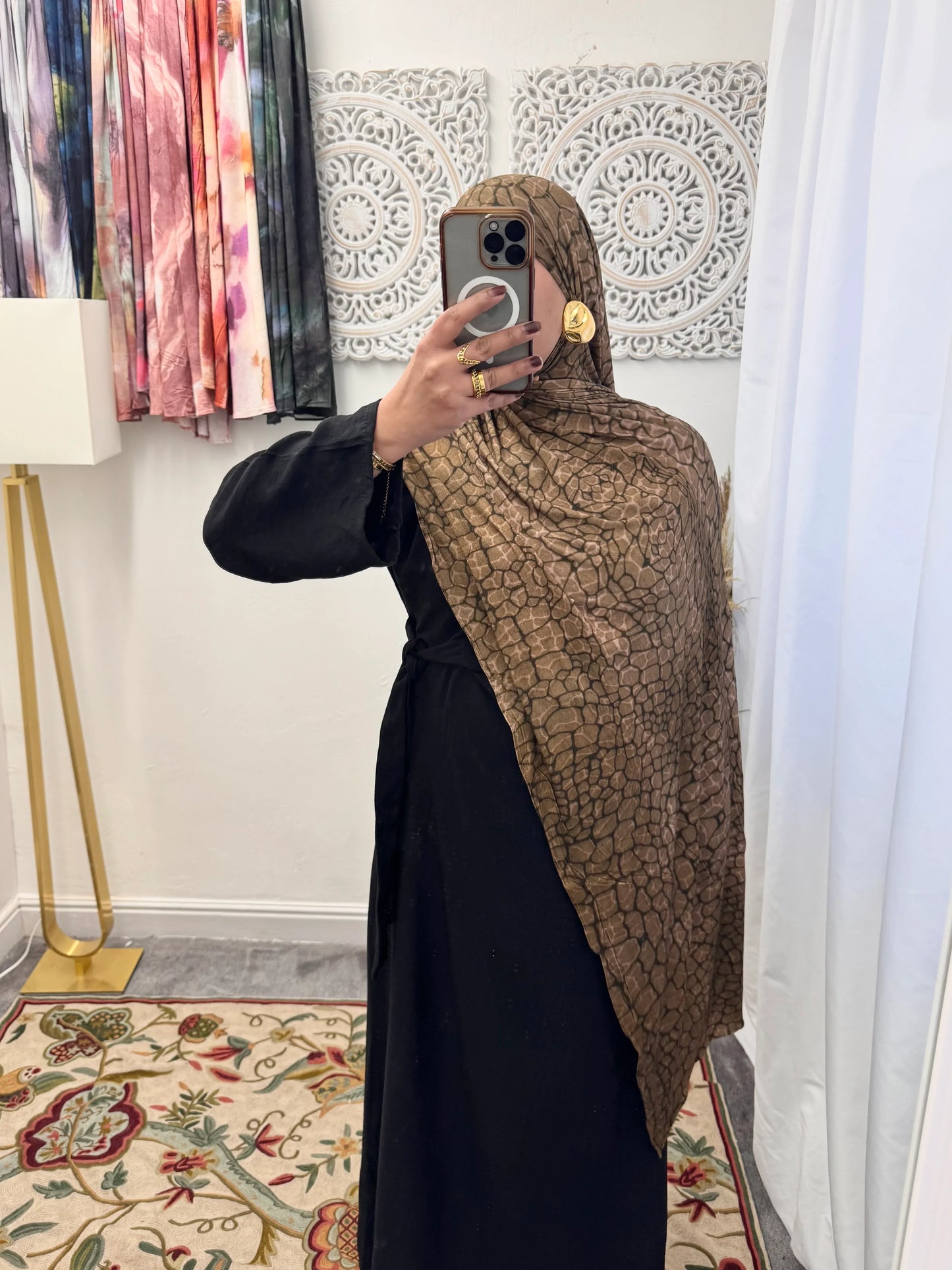 Premium Jersey Honeycomb hijab - Hijab Junkie UK