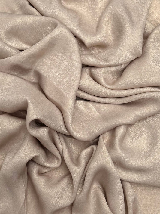 Metallic Parus matt brush gold hijab