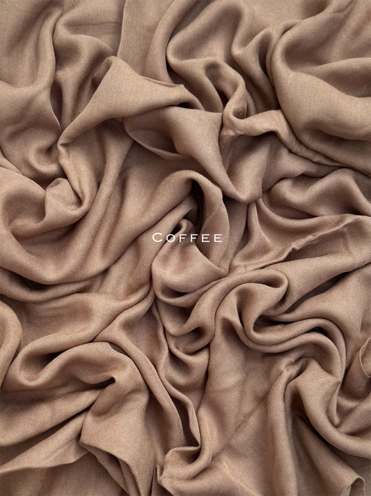 Premium Plain Modal Coffee Hijab