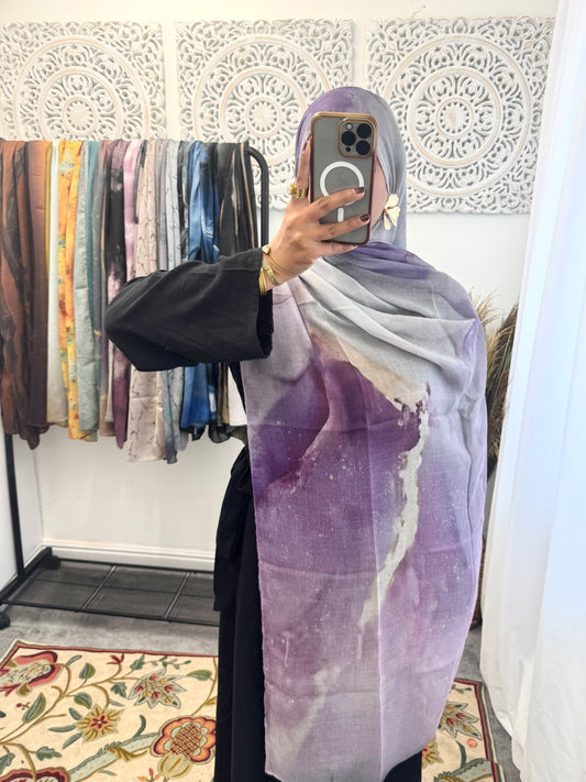 Water coloured Modal Printed Venus Hijab