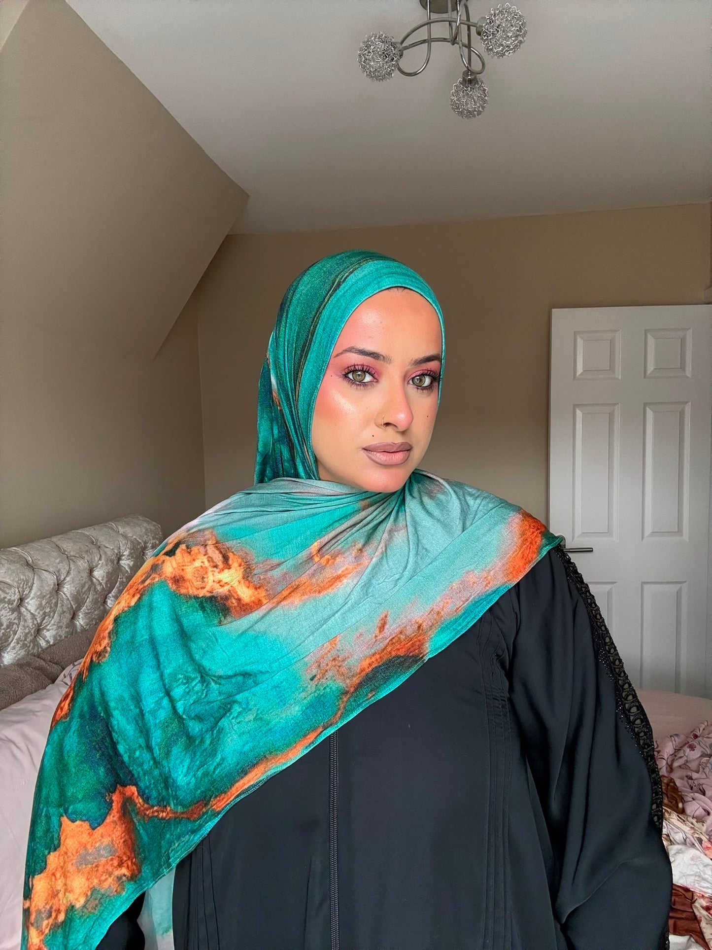 Premium Jersey Volcano Teal hijab