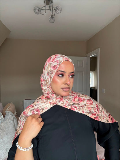 Premium Jersey Rose Bud Hijab