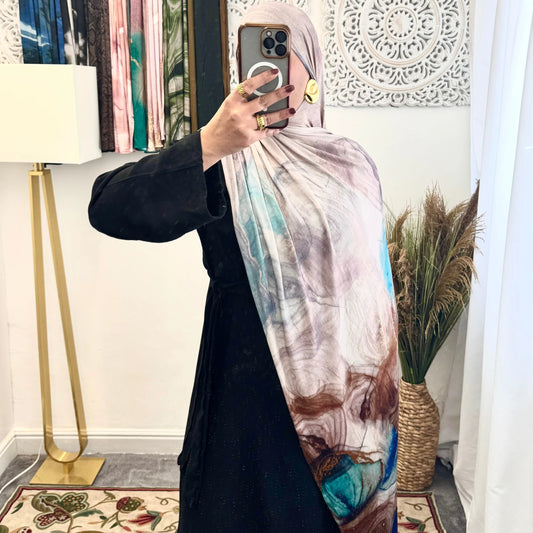 Premium Jersey Whirlpool hijab - Hijab Junkie UK