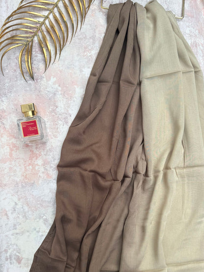 Original modal ombre plain mocha hijab 6