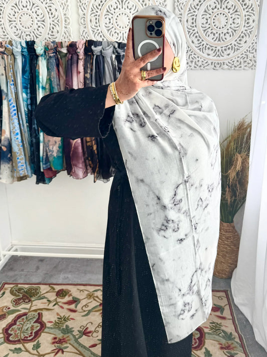 Water coloured Modal Printed Layla Hijab - Hijab Junkie UK