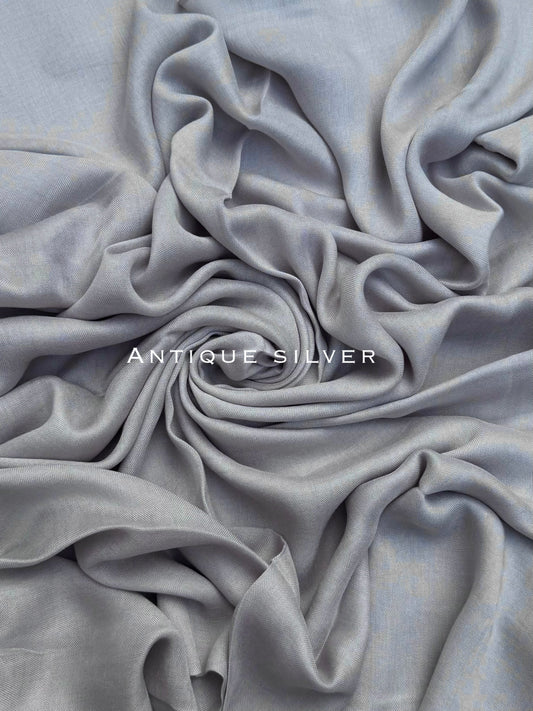 Premium Plain Modal Antique Silver Hijab