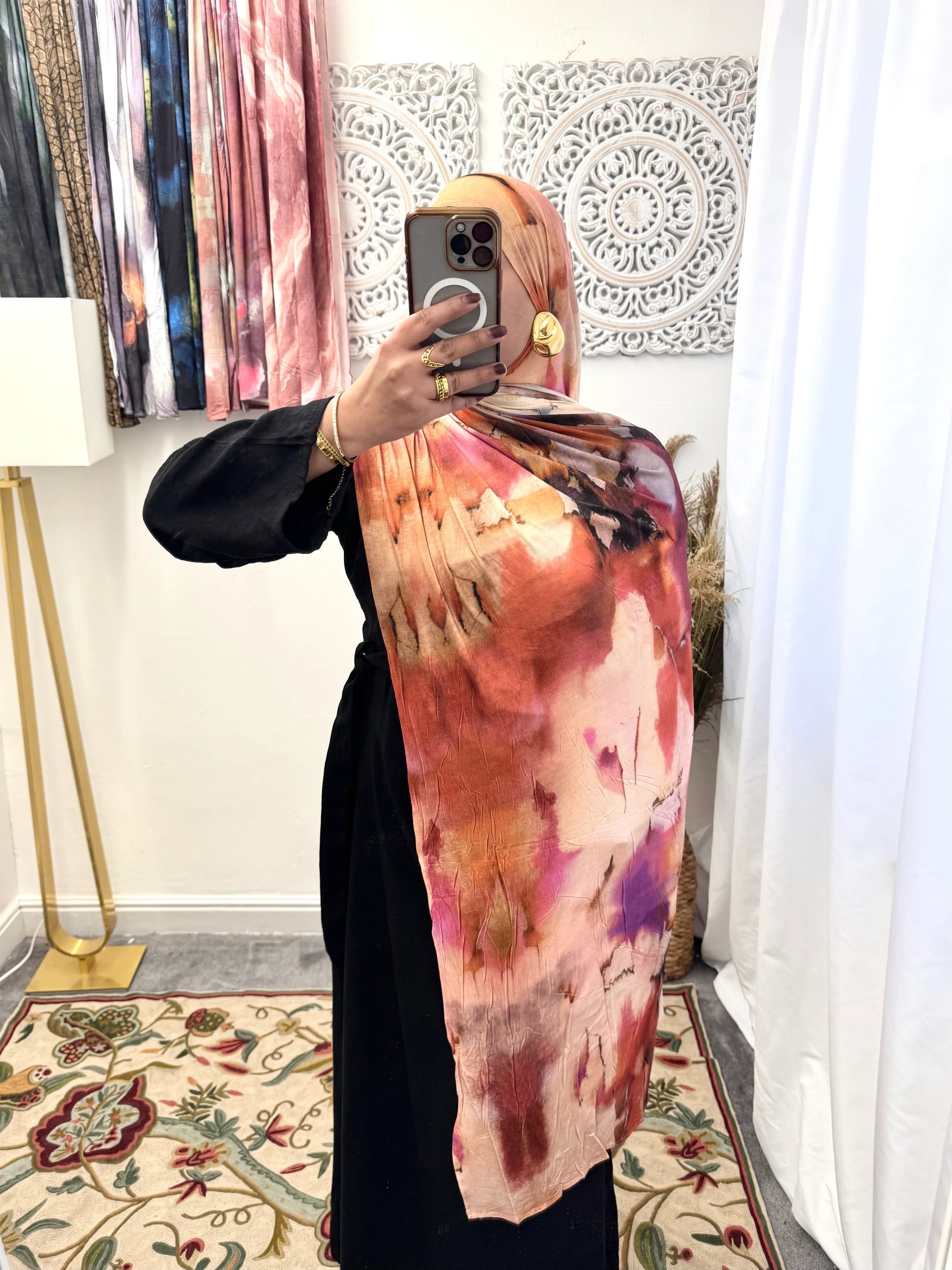 Premium Jersey Cherry Pink hijab - Hijab Junkie UK