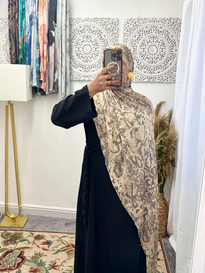 Premium Jersey Snake Carrington hijab - Hijab Junkie UK