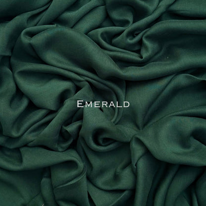 Original Modal plain stitched emerald maxi hijab