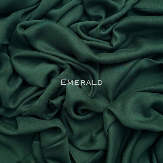 Original Modal plain stitched emerald maxi hijab