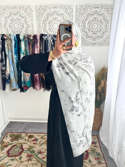 Water coloured Modal Printed Layla Hijab - Hijab Junkie UK