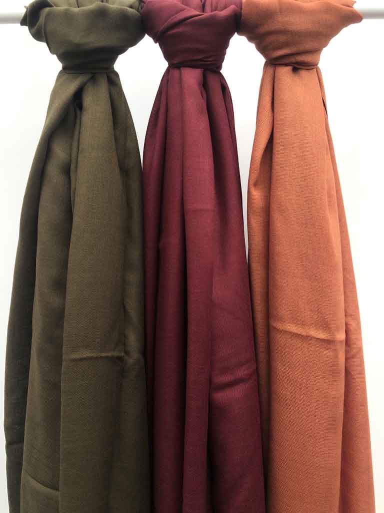 Modal Plain Bobble free maxi burnt orange hijab