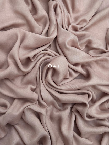 Premium Plain Modal Oat Hijab