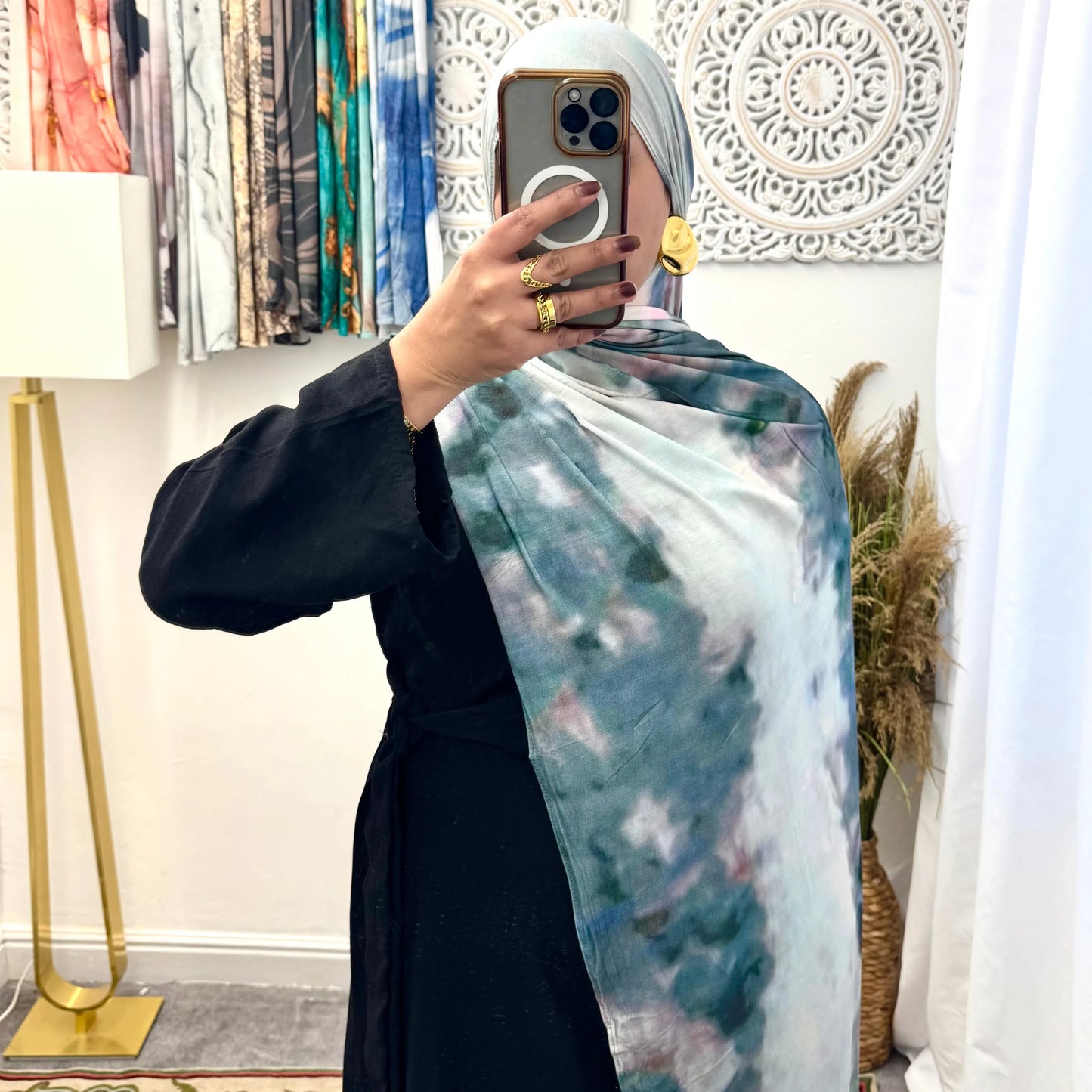 Premium Jersey Volcano Duck Egg hijab - Hijab Junkie UK