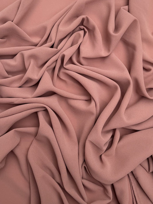 Maxi super premium chiffon dark blushing peach hijab