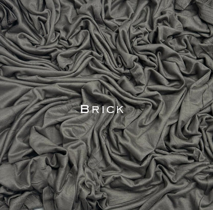 Standard & Maxi premium stitched jersey plain brick hijab