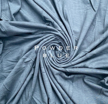 Standard premium stitched jersey plain powder blue hijab