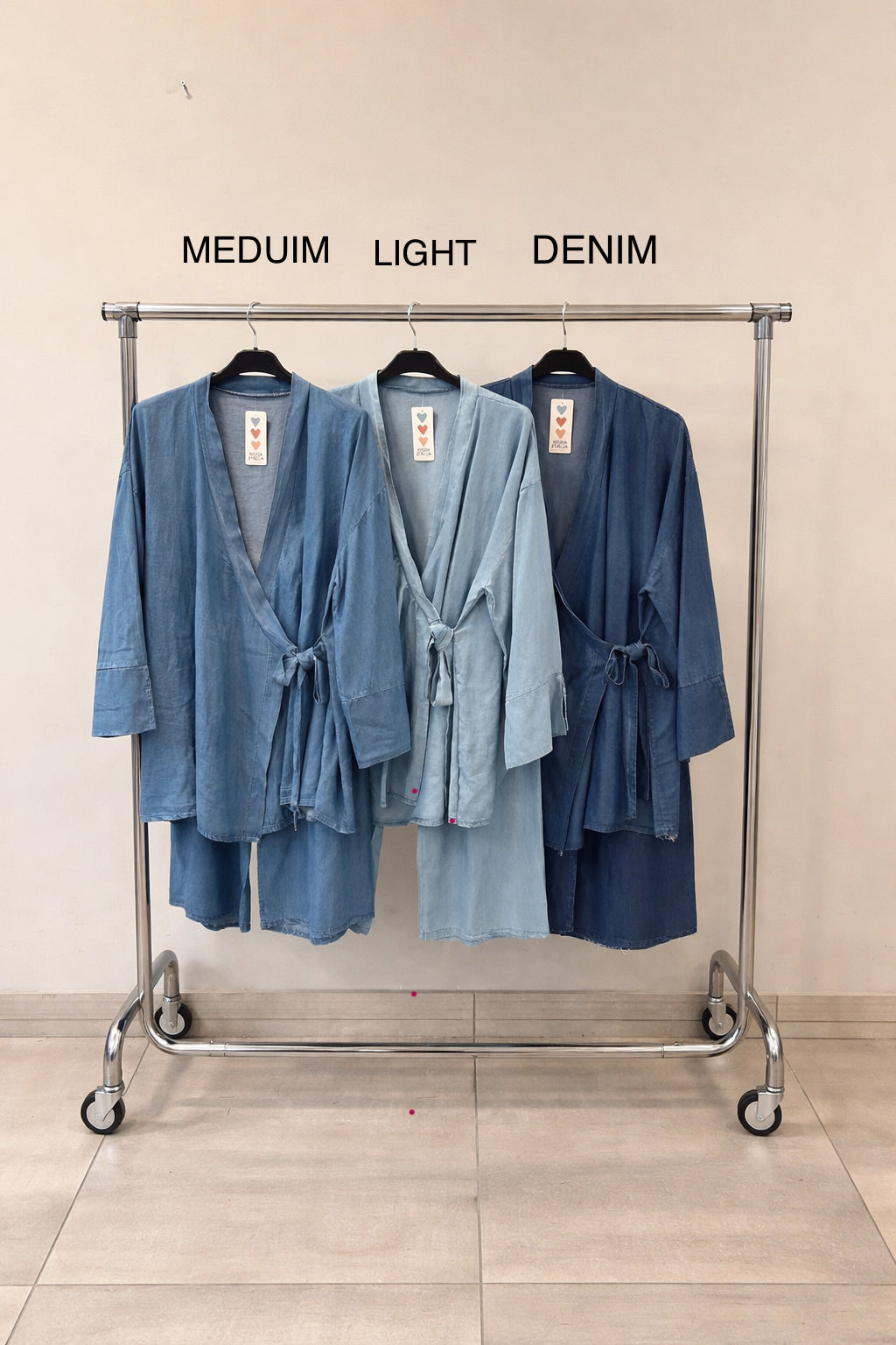 NEW Retro 2 Style Denim Co-Ord Sets Free Size