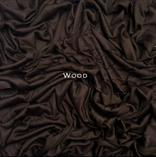 Standard premium stitched jersey plain wood hijab