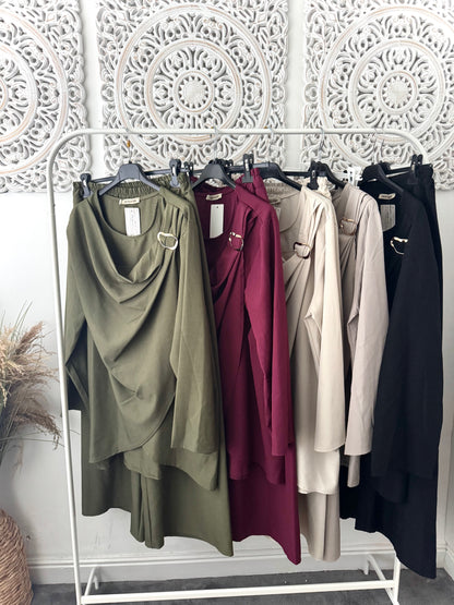 Fatimah Gold Buckle Free Size Co-Ord Sets