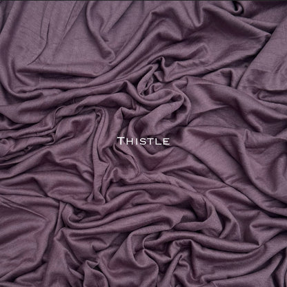 Standard premium stitched jersey plain thistle hijab