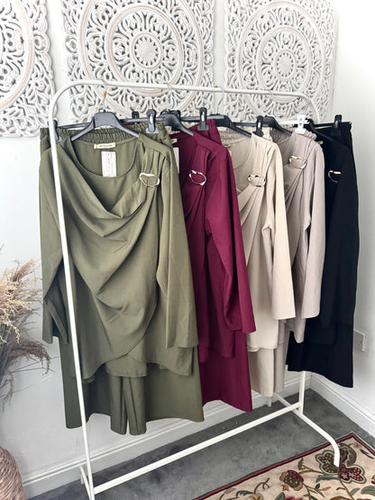 Fatimah Gold Buckle Free Size Co-Ord Sets