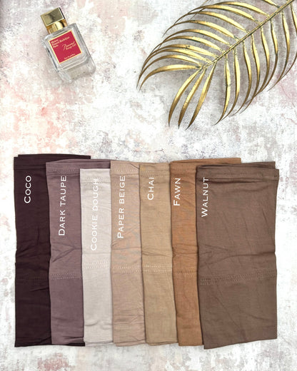 Standard premium stitched jersey plain forest green hijab