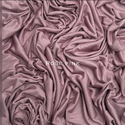 Standard premium stitched jersey plain rose pink hijab