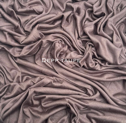 Standard premium stitched jersey plain deep taupe hijab