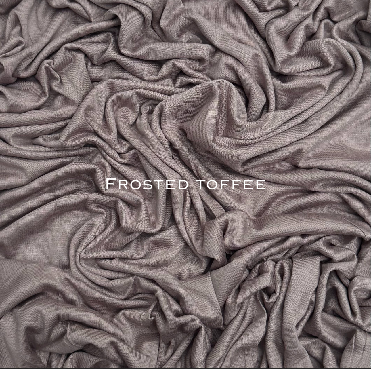 Standard premium stitched jersey plain frosted toffee hijab