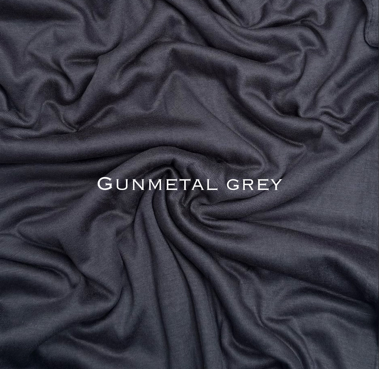 Standard premium stitched jersey plain gunmetal grey hijab