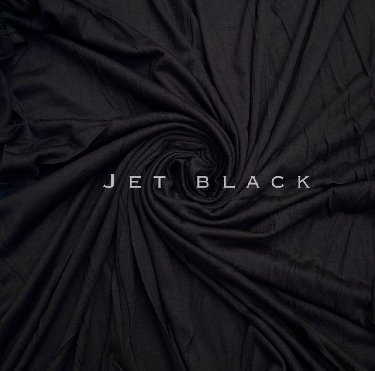 Standard & Maxi premium stitched jersey plain black hijab