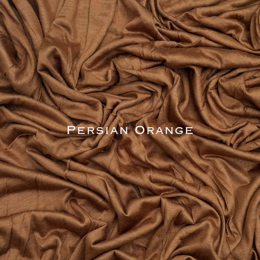 Standard premium stitched jersey plain Persian orange hijab