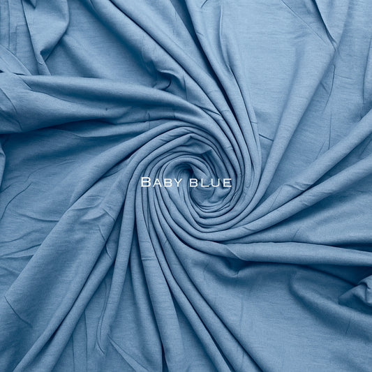 Standard premium stitched jersey plain baby blue hijab