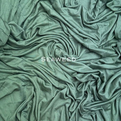 Standard premium stitched jersey plain seaweed hijab