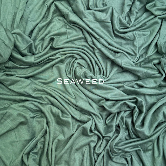 Standard premium stitched jersey plain seaweed hijab